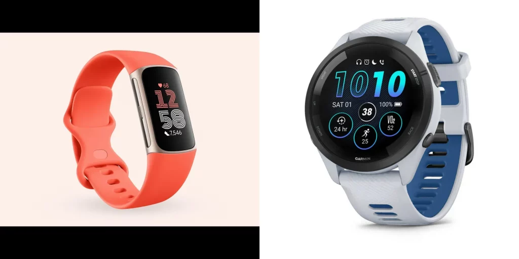 Fitbit Charge 6 vs Garmin Forerunner 265 Comparison side by side
